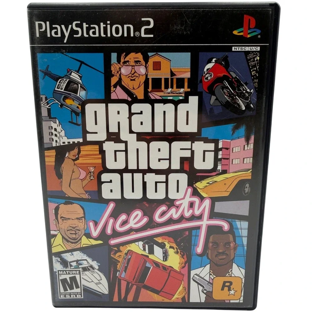 Grand Theft Auto Vice City PlayStation 2 PS2 Black Label Complete CIB SLUS-20552